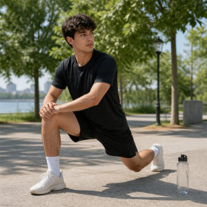 Young person exercising